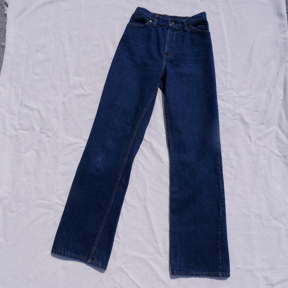 RARE vintage orange tab Levi's 26048-0214 California straight leg darkwash jeans